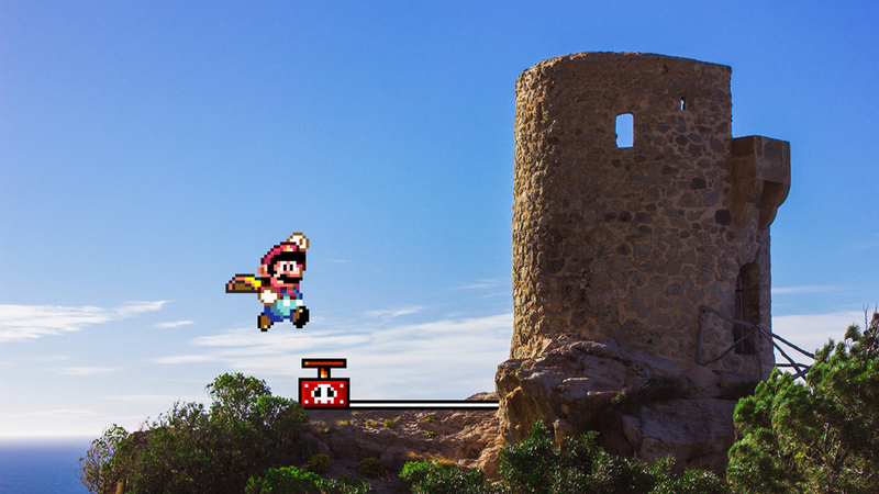 Illustration for article titled Real Life Photos Mixed With 16-Bit Video Games Are Amazing